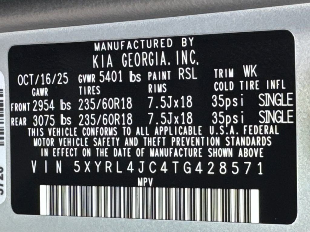 New 2026 Kia Sorento S w/ S Panoramic Sunroof Package FWD image 30
