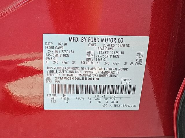 Used 2020 Ford Edge Titanium FWD image 38