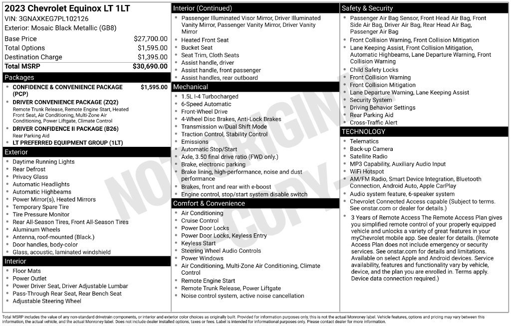 Used 2023 Chevrolet Equinox LT FWD image 22