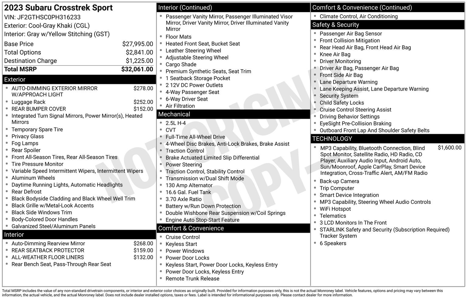 Certified 2023 Subaru Crosstrek 2.5i Sport AWD/4WD image 35
