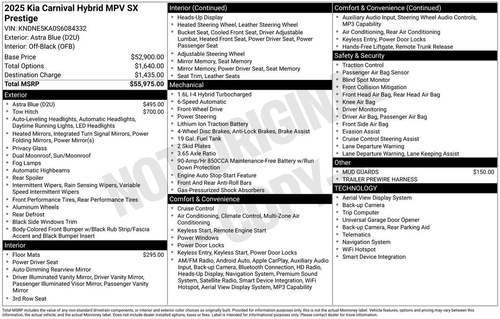 New 2025 Kia Carnival SX Prestige image 4
