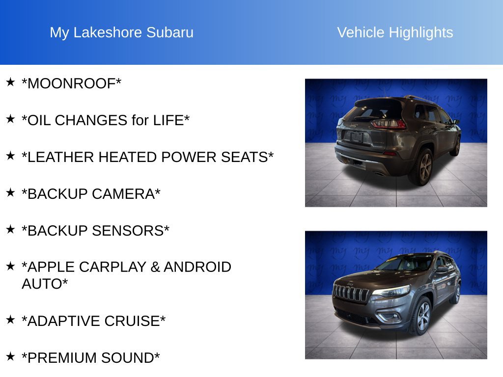 Used 2019 Jeep Cherokee Limited w/ Luxury Group AWD/4WD image 10