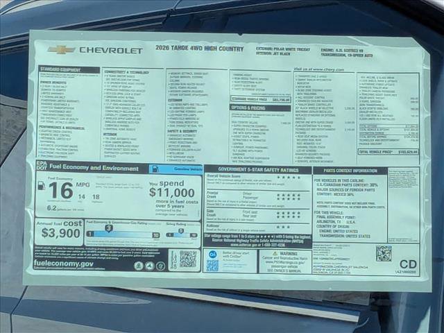New 2026 Chevrolet Tahoe High Country image 18