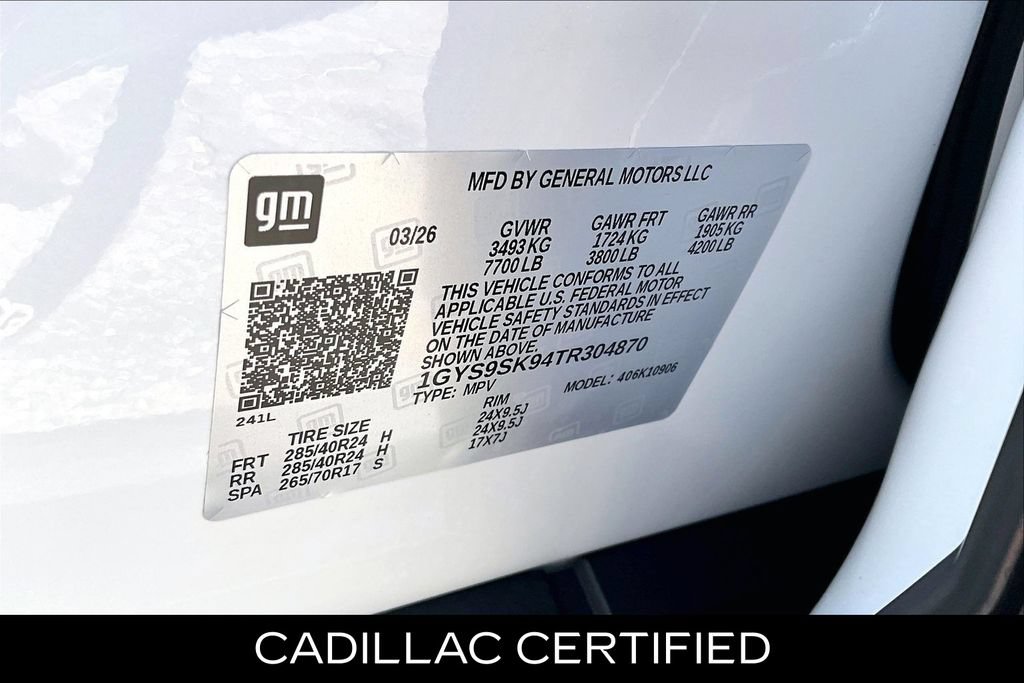 Used 2026 Cadillac Escalade ESV V w/ LPO, ONYX Package AWD/4WD image 32