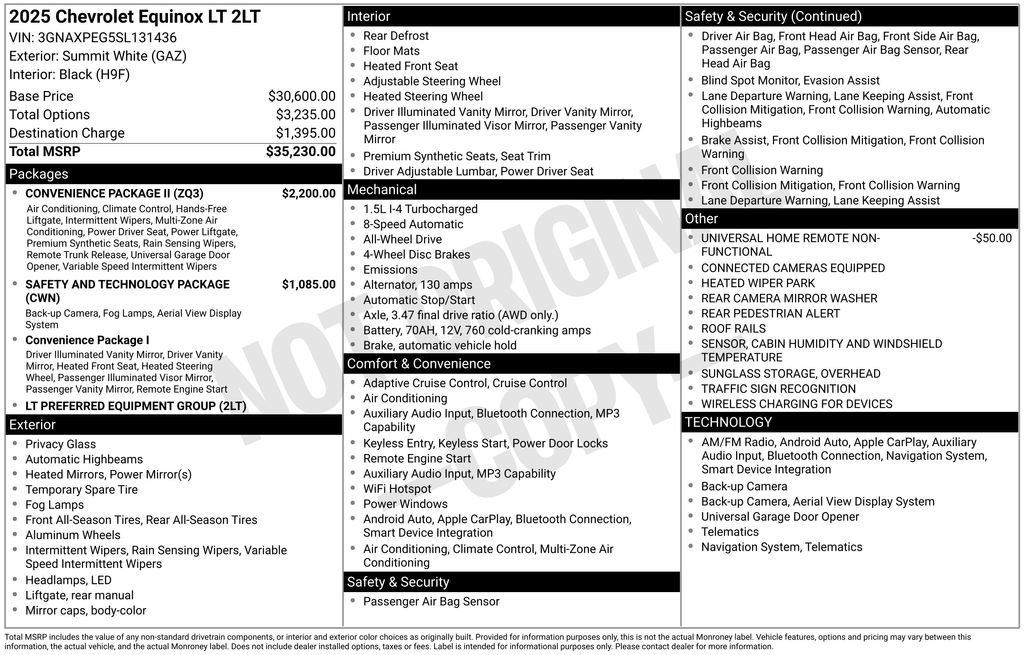 Used 2025 Chevrolet Equinox LT w/ Convenience Package II AWD/4WD image 30