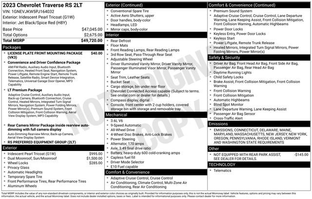 Used 2023 Chevrolet Traverse RS image 51