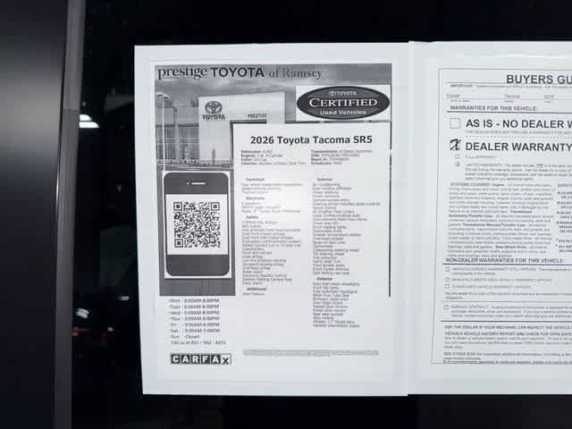Used 2026 Toyota Tacoma SR5 AWD/4WD image 13