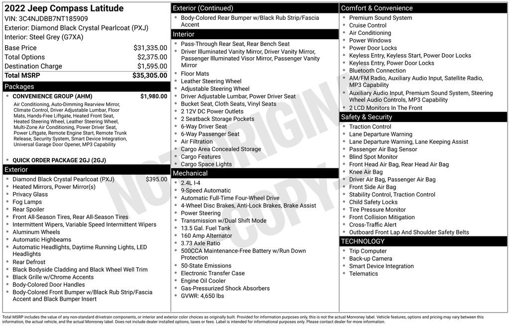 Used 2022 Jeep Compass Latitude w/ Convenience Group image 5