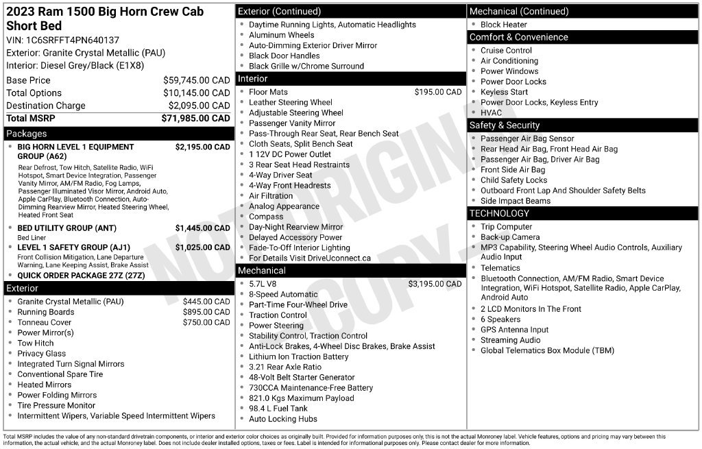 Used 2023 RAM 1500 Big Horn AWD/4WD image 14