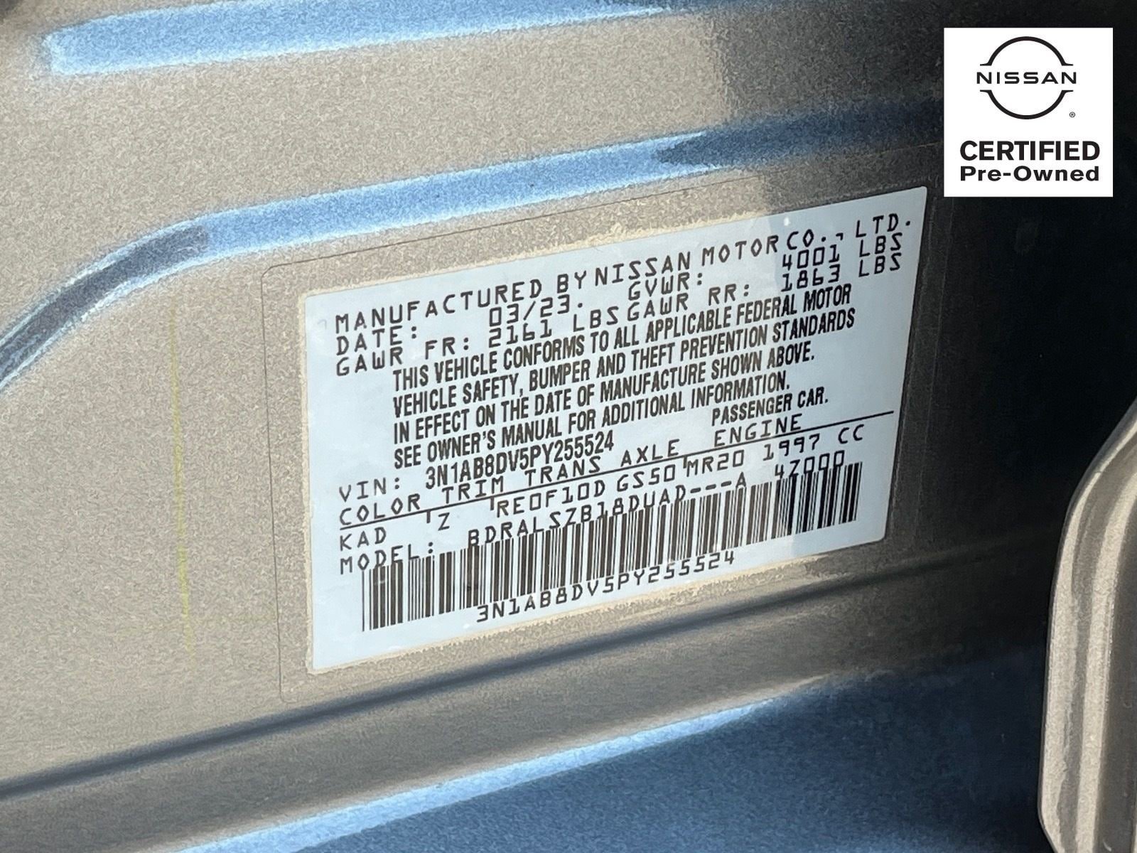 Certified 2023 Nissan Sentra SR w/ SR Premium Package FWD image 30