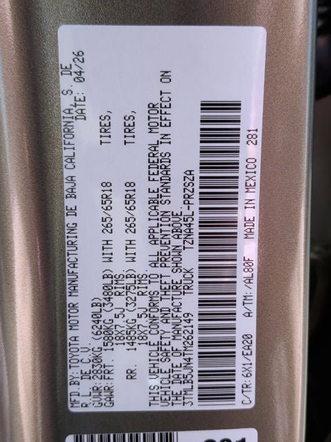New 2026 Toyota Tacoma TRD Off-Road AWD/4WD image 30
