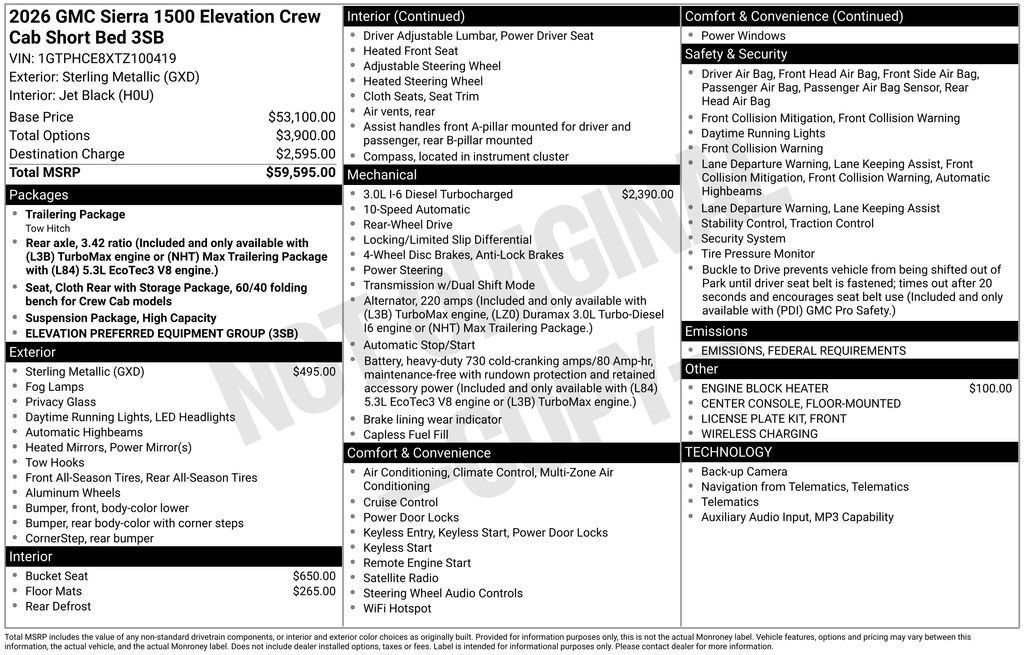 New 2026 GMC Sierra 1500 Elevation image 9