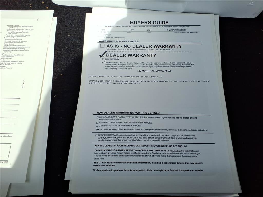 Used 2024 Lexus RX 350 Premium w/ Accessory Package (K3) image 38