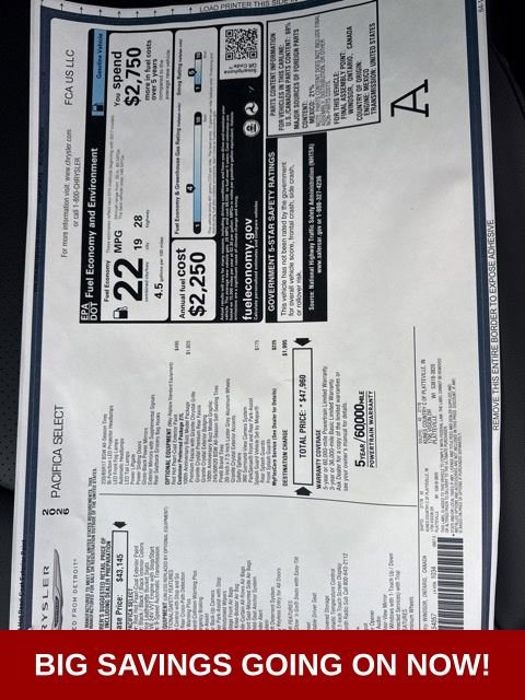 New 2026 Chrysler Pacifica Select w/ S Appearance Package image 13