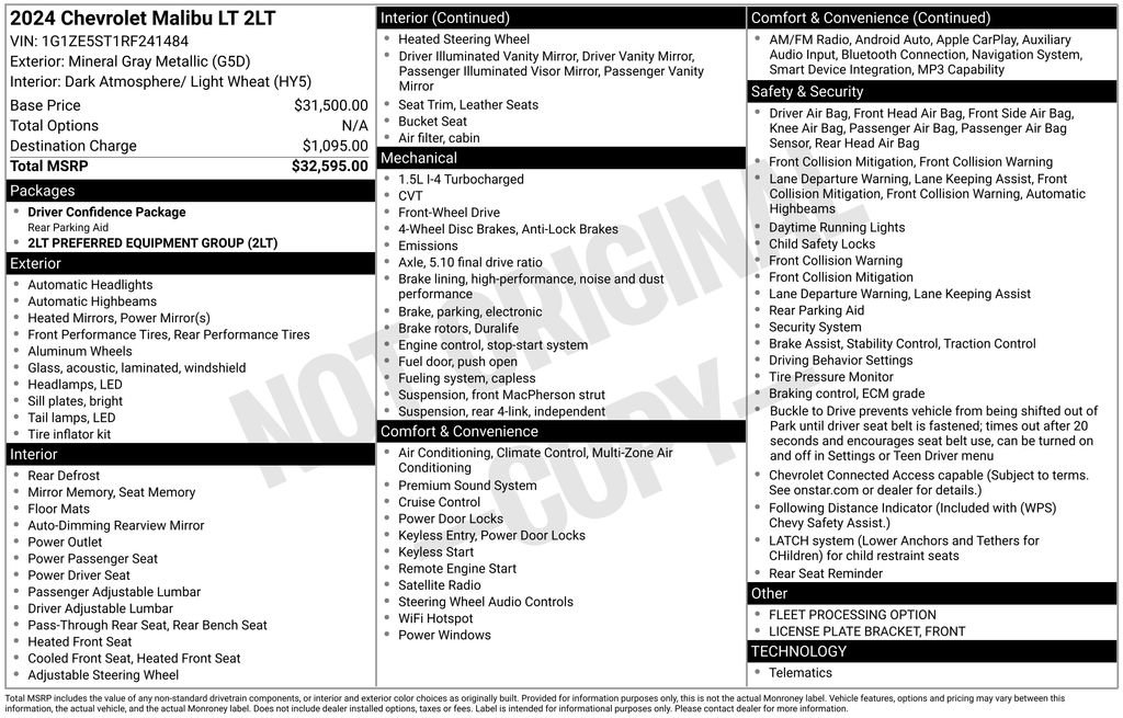 Used 2024 Chevrolet Malibu LT image 12