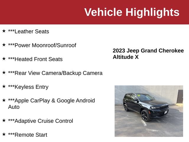 Used 2023 Jeep Grand Cherokee Altitude AWD/4WD image 10