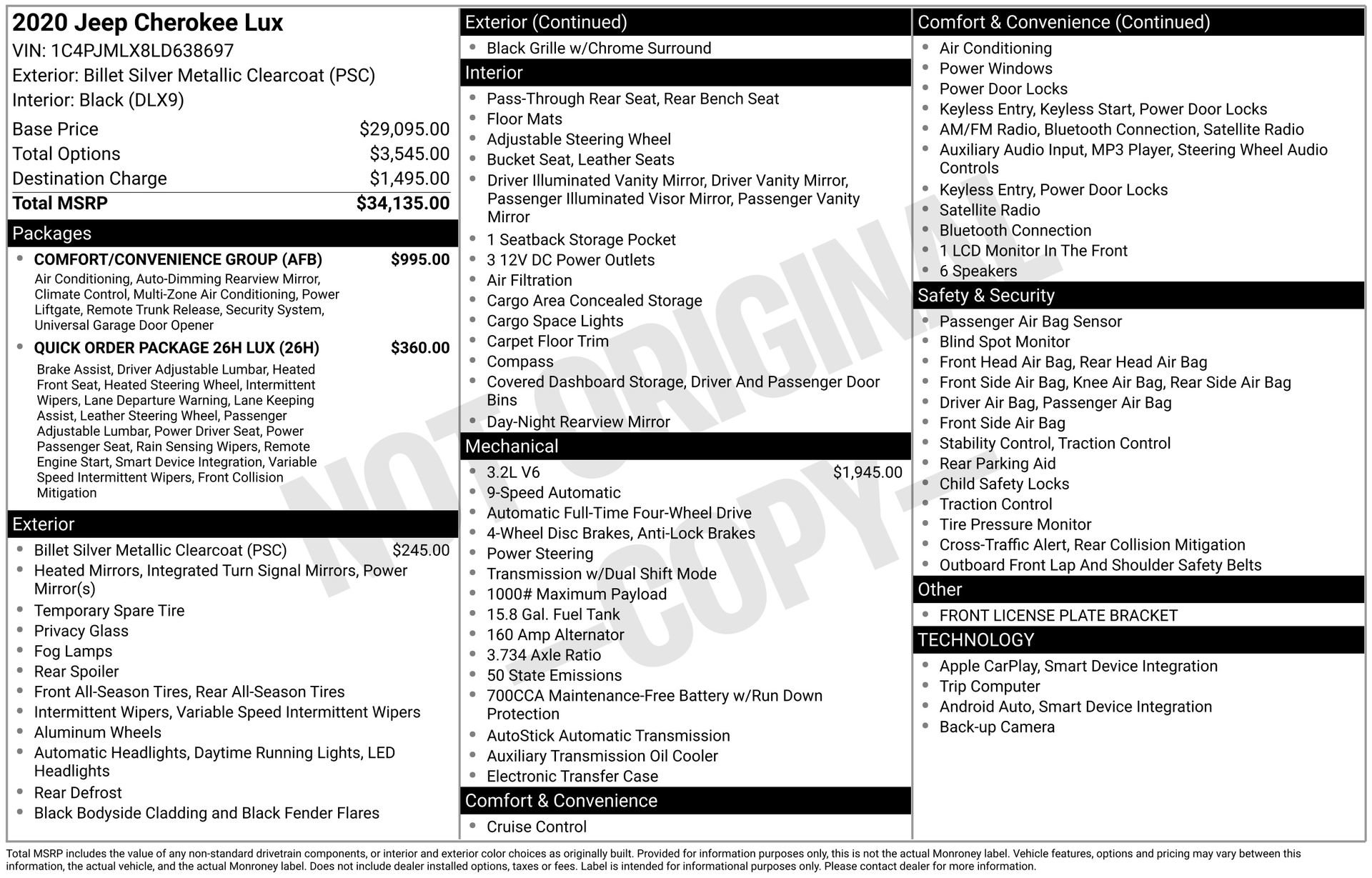 Used 2020 Jeep Cherokee Latitude Lux w/ Comfort/Convenience Group image 3