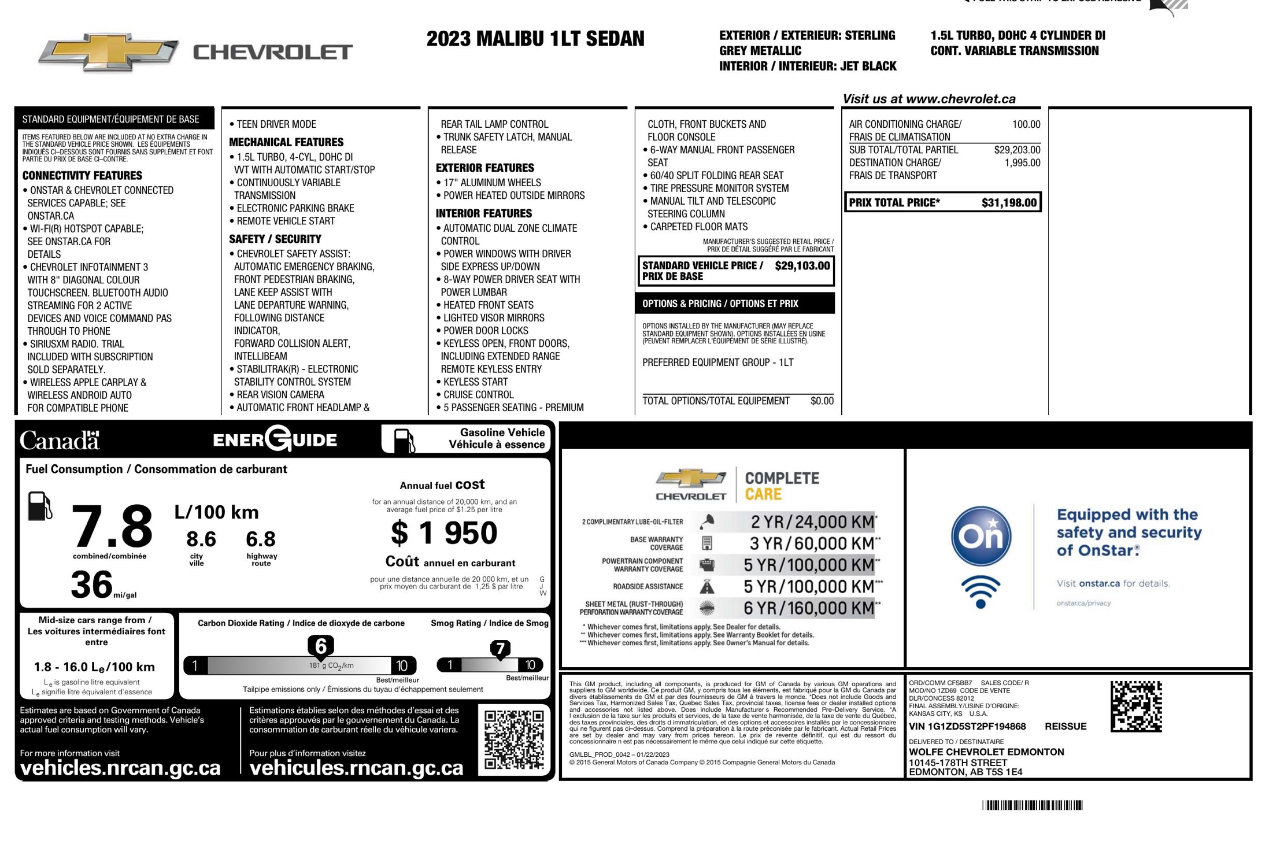 Used 2023 Chevrolet Malibu LT image 9