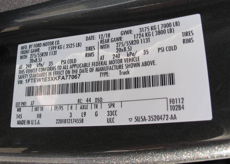 Used 2019 Ford F150 Lariat w/ Equipment Group 502A Luxury AWD/4WD image 62