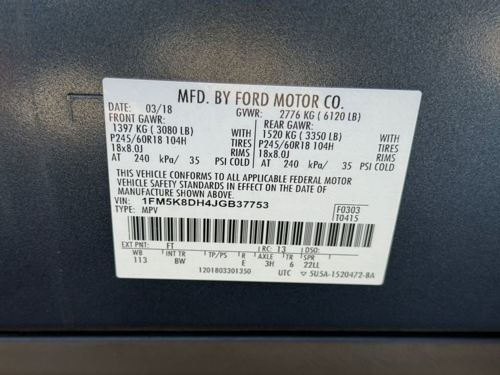 Used 2018 Ford Explorer XLT w/ Equipment Group 202A AWD/4WD image 28