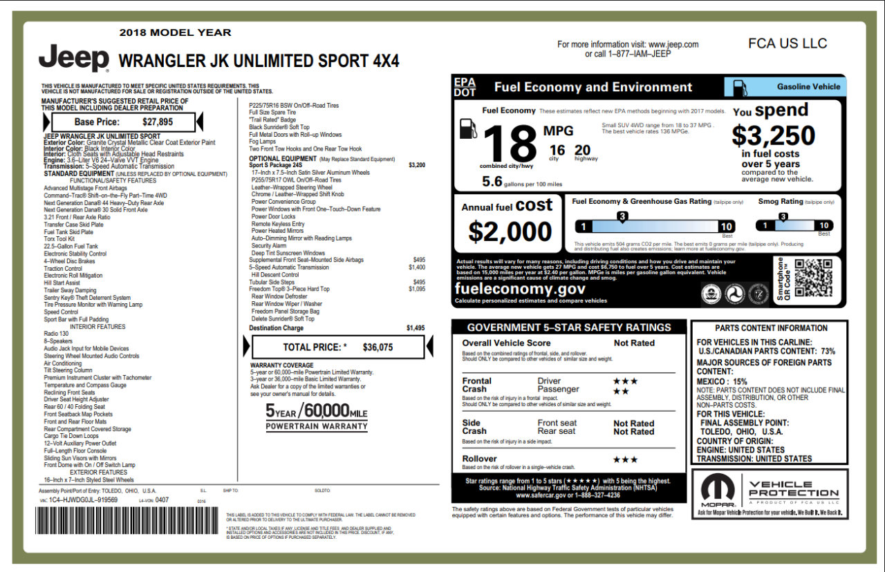 Used 2018 Jeep Wrangler Unlimited Sport S image 41