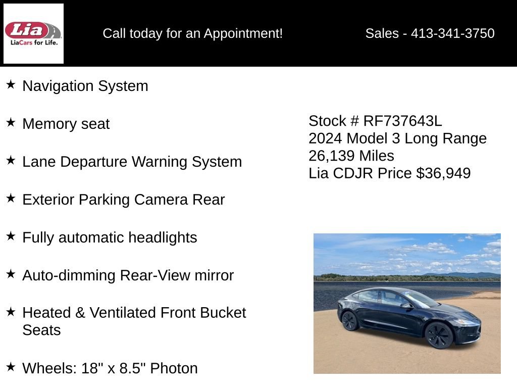 Used 2024 Tesla Model 3 Long Range AWD/4WD image 5