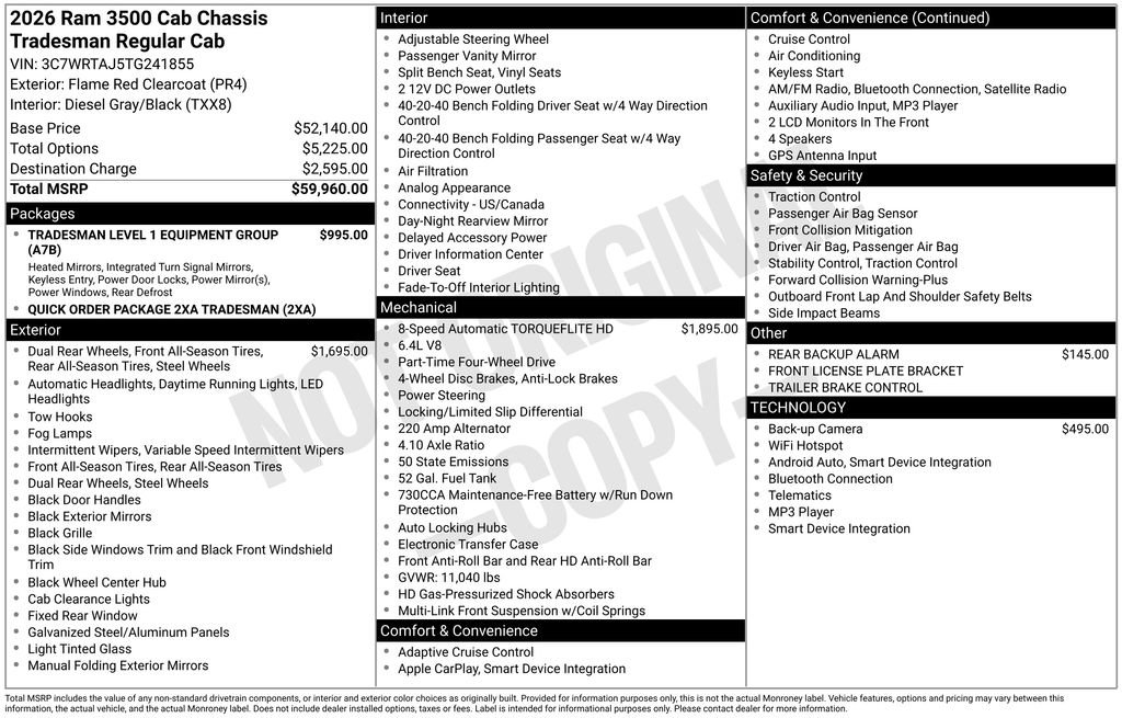 New 2026 RAM 3500 Tradesman image 3