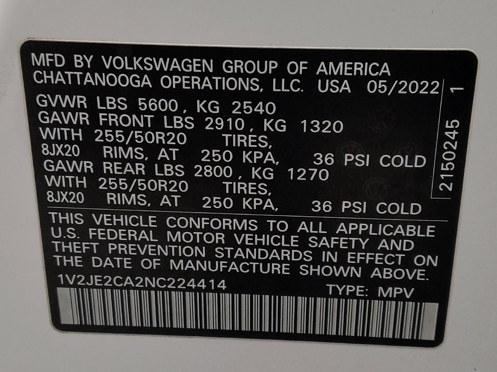 Used 2022 Volkswagen Atlas Cross Sport SE FWD image 33