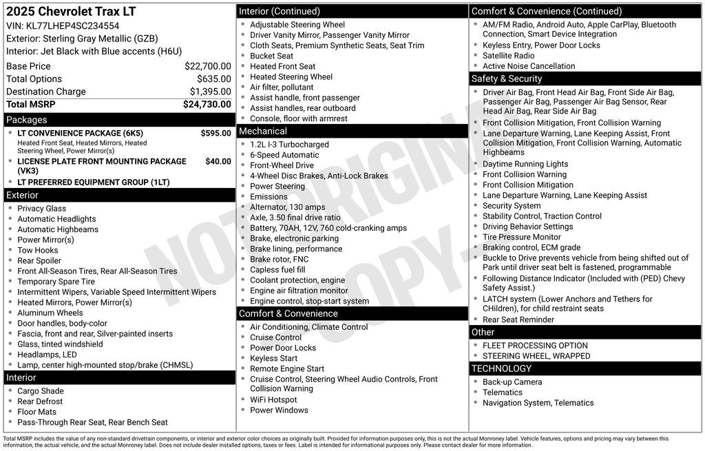 Used 2025 Chevrolet Trax LT w/ LT Convenience Package FWD image 5