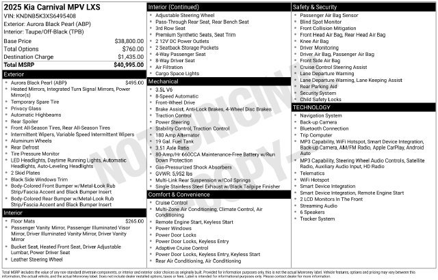 Used 2025 Kia Carnival FWD image 49