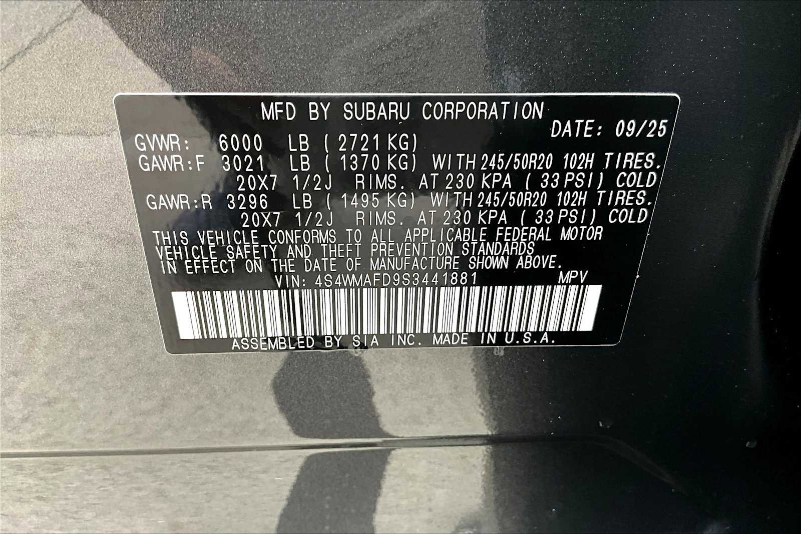 New 2025 Subaru Ascent Onyx Edition image 18