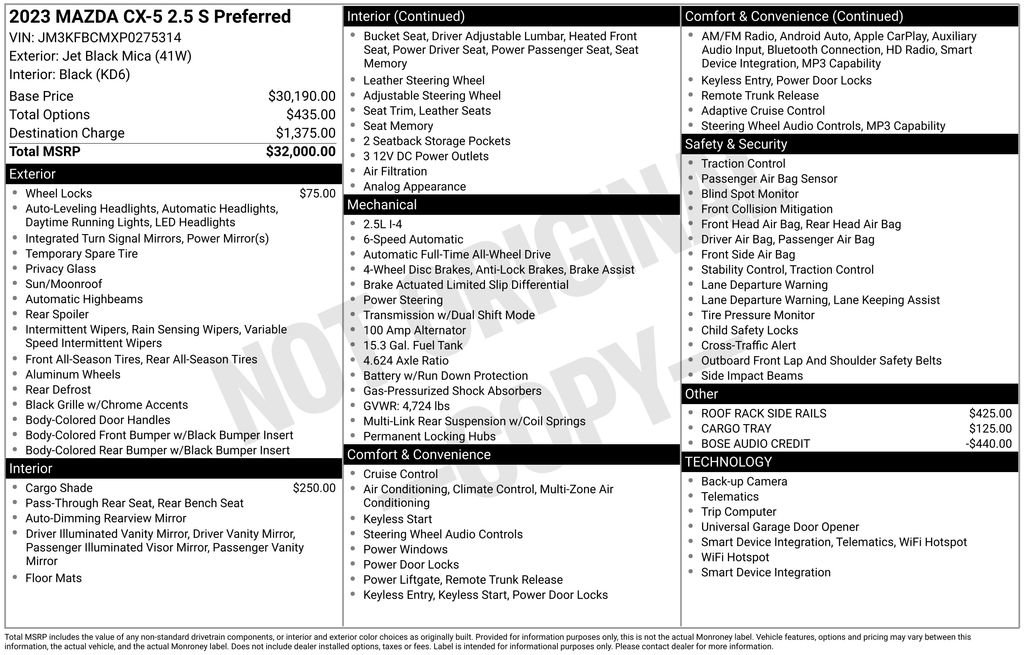 Used 2023 MAZDA CX-5 AWD 2.5 S w/ Preferred Package image 38