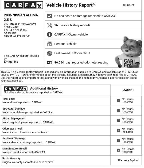 Used 2006 Nissan Altima 2.5 S w/ (P01) Special Edition Pkg image 11