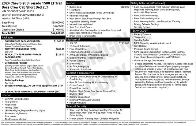 Used 2024 Chevrolet Silverado 1500 LT Trail Boss w/ Convenience Package II AWD/4WD image 2