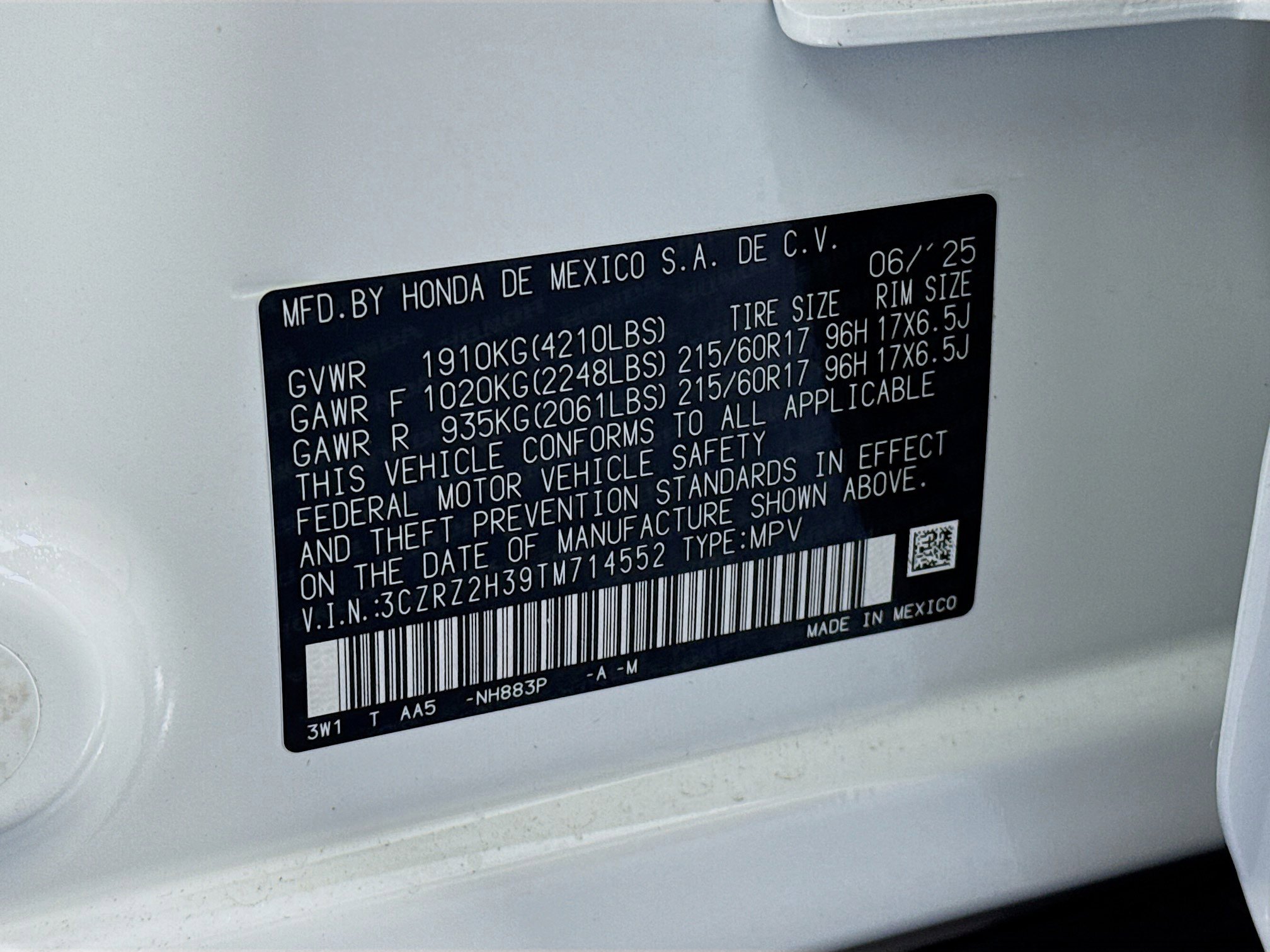 New 2026 Honda HR-V LX image 29