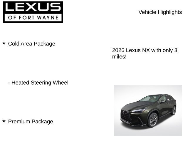 New 2026 Lexus NX 350 AWD w/ Accessory Package (2T) image 7