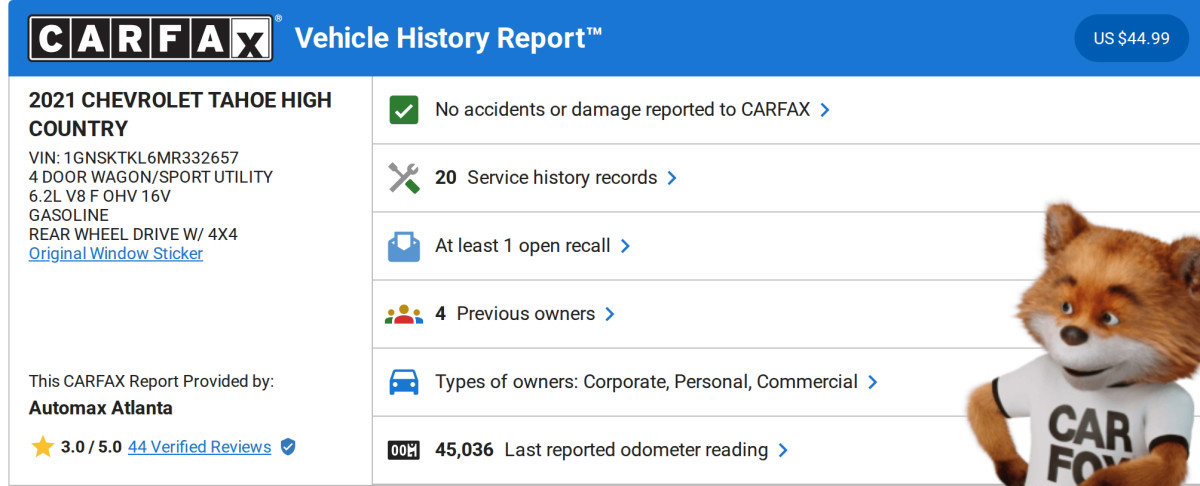 Used 2021 Chevrolet Tahoe High Country image 2