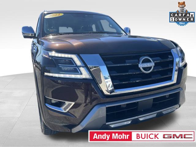 Used 2021 Nissan Armada Platinum w/ Captain's Chairs Package AWD/4WD image 3