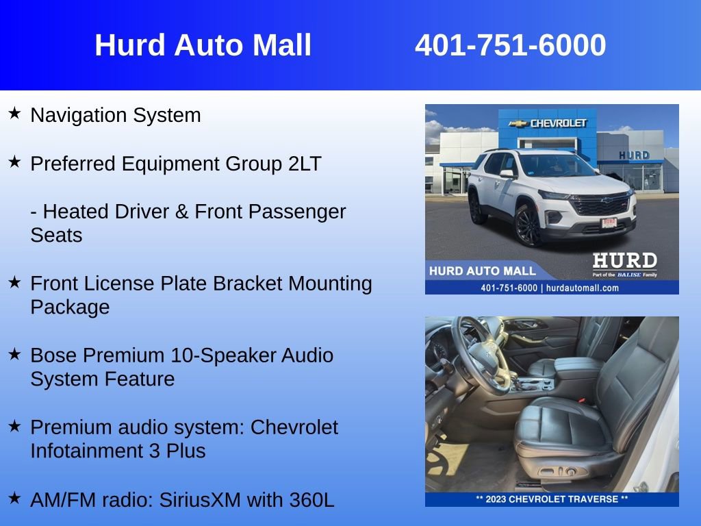 Certified 2023 Chevrolet Traverse RS AWD/4WD image 6