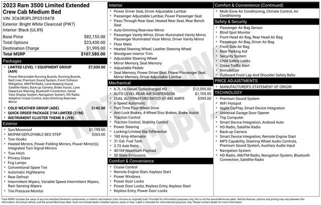 Used 2023 RAM 3500 Limited image 68
