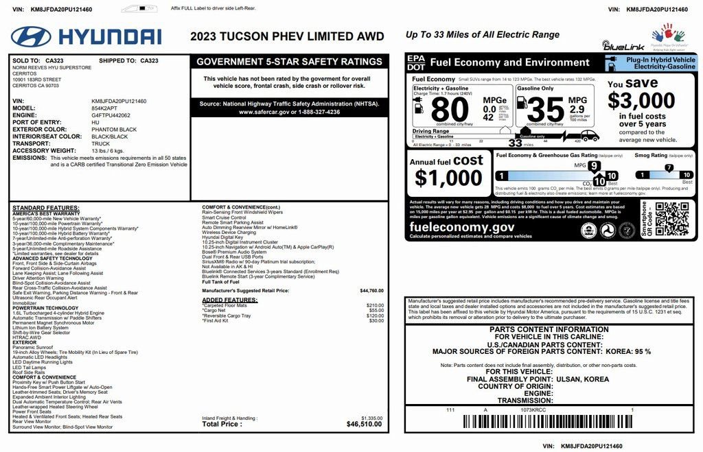 Used 2023 Hyundai Tucson Limited AWD/4WD image 4