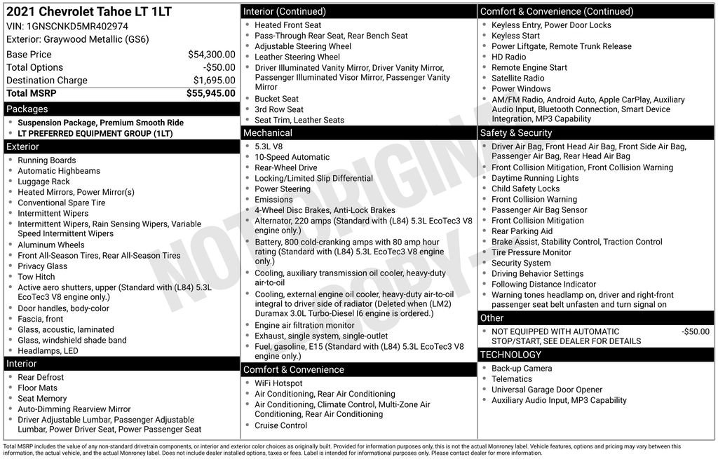 Used 2021 Chevrolet Tahoe LT image 6