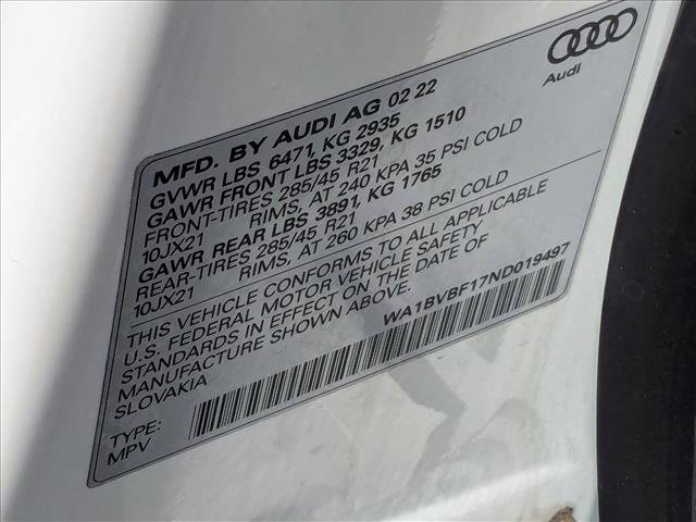 Used 2022 Audi Q8 Premium Plus w/ Premium Plus Package image 23