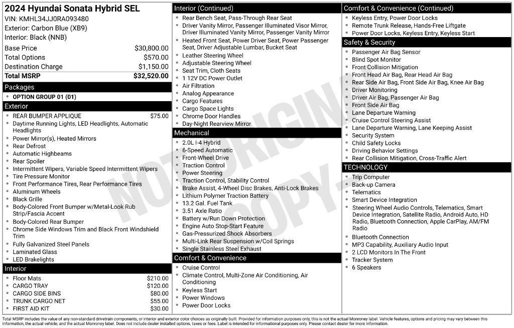 Used 2024 Hyundai Sonata SEL FWD image 18