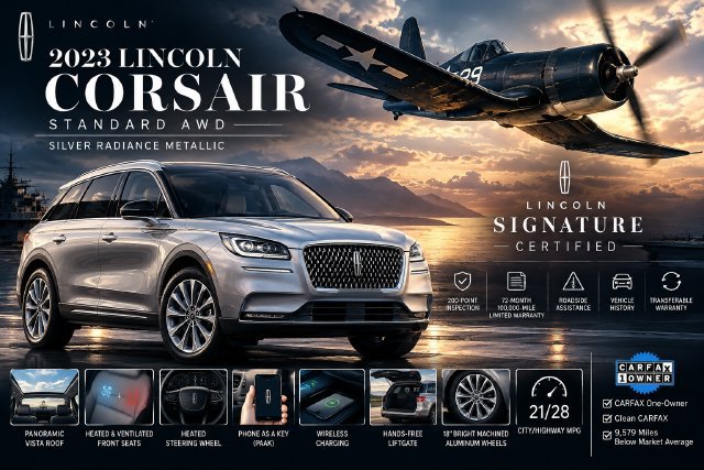 Certified 2023 Lincoln Corsair AWD w/ Equipment Group 101A image 3