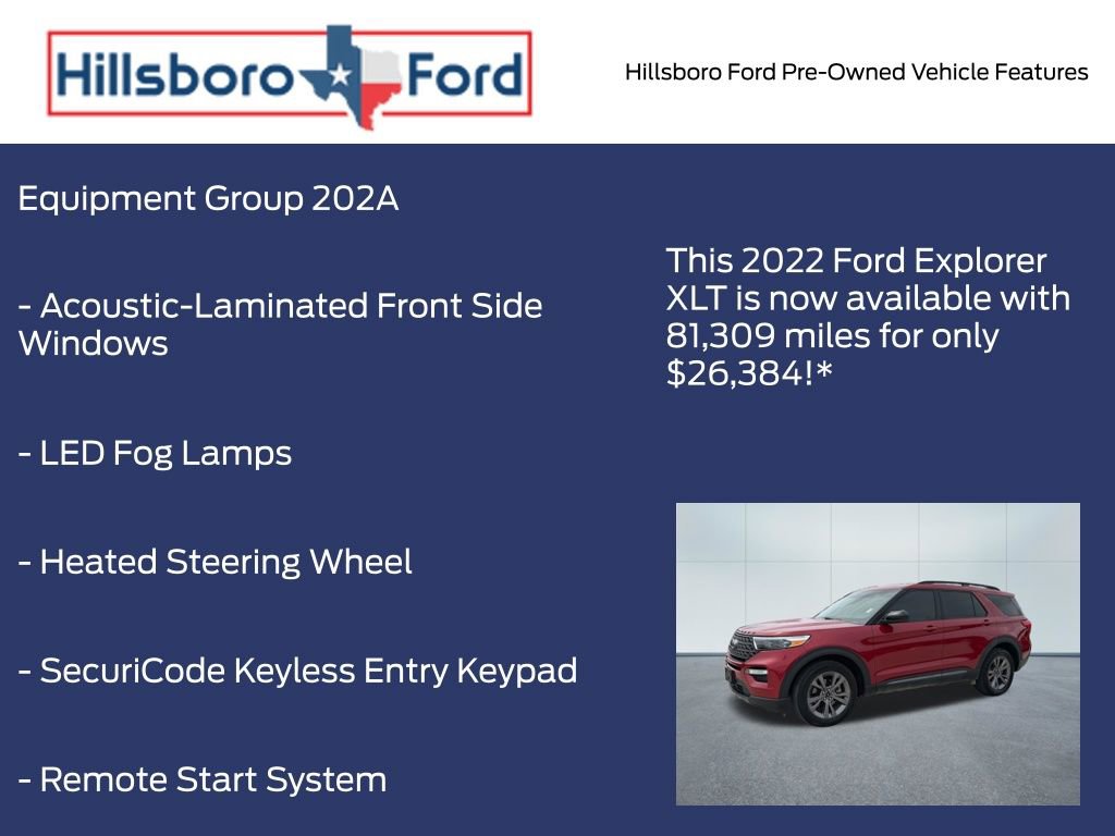 Used 2022 Ford Explorer XLT w/ Equipment Group 202A AWD/4WD image 3