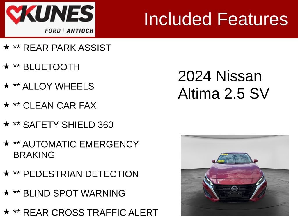 Used 2024 Nissan Altima 2.5 SV w/ SV Premium Package FWD image 4