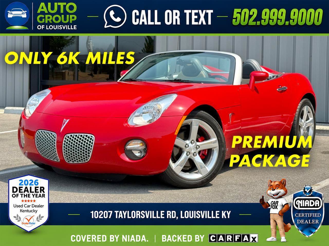 Used 2006 Pontiac Solstice Convertible w/ Premium Package RWD image 1