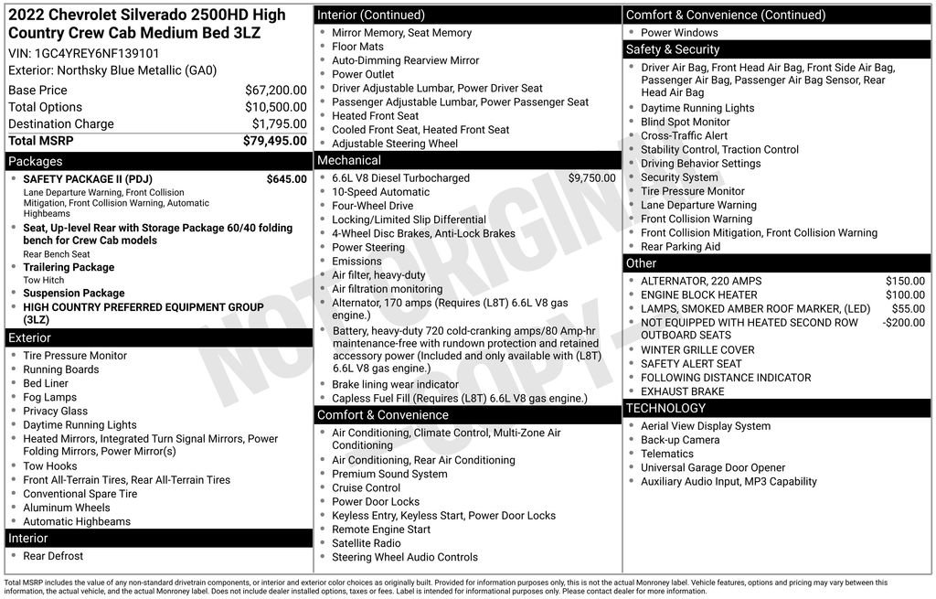 Used 2022 Chevrolet Silverado 2500 High Country w/ Safety Package II AWD/4WD image 28