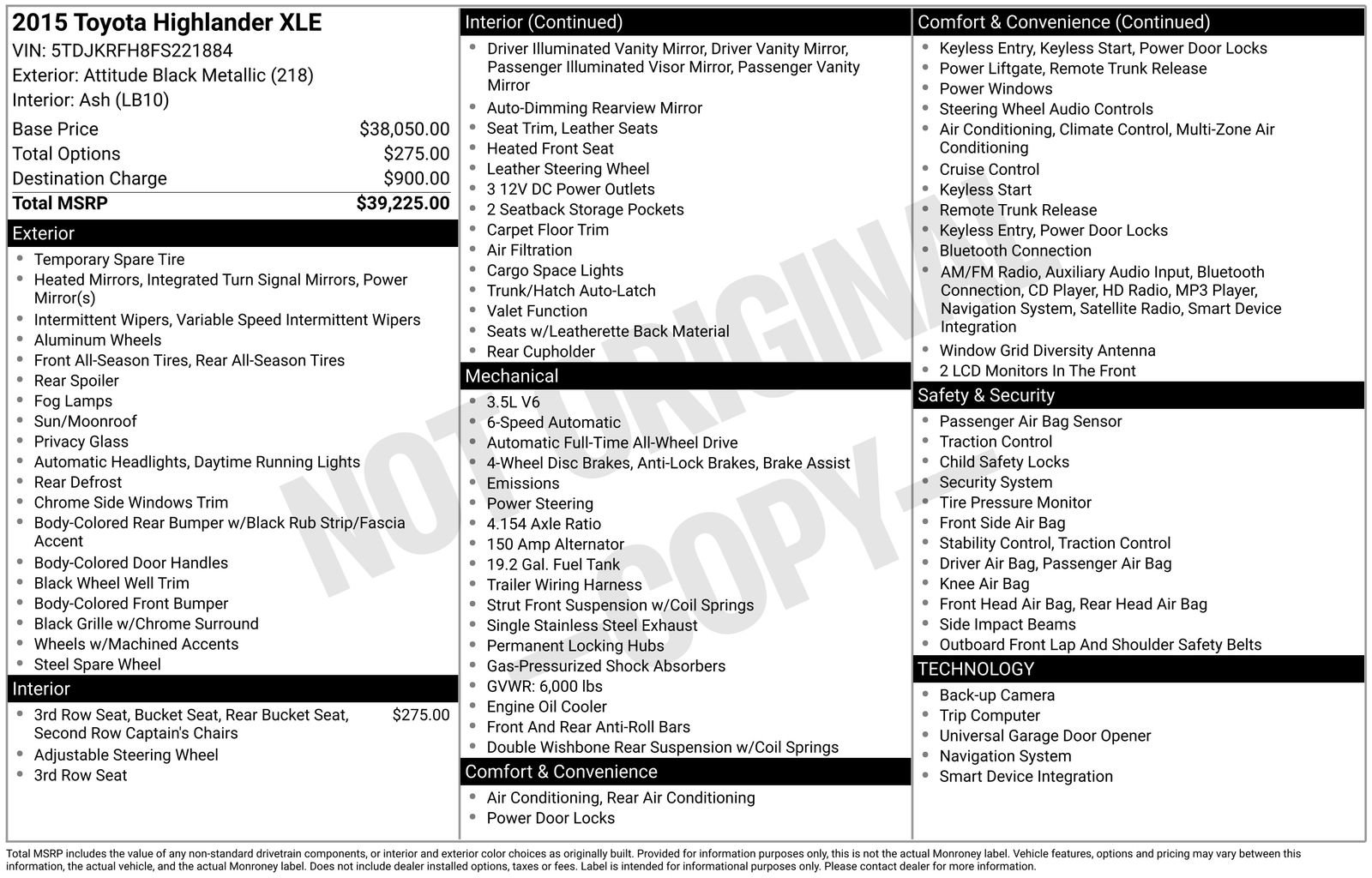 Used 2015 Toyota Highlander XLE image 36